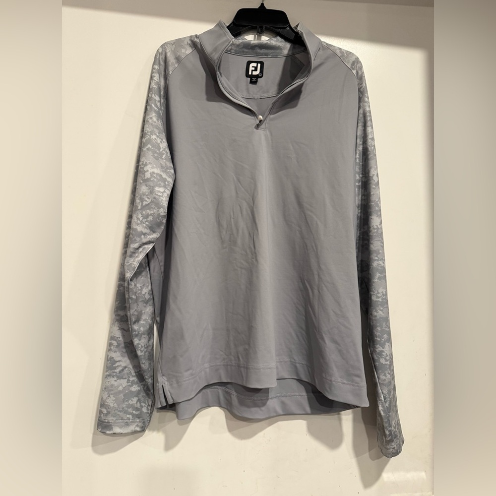 Footjoy Camo Color-block Midlayer Gold Quarter Zip Pullover Size L